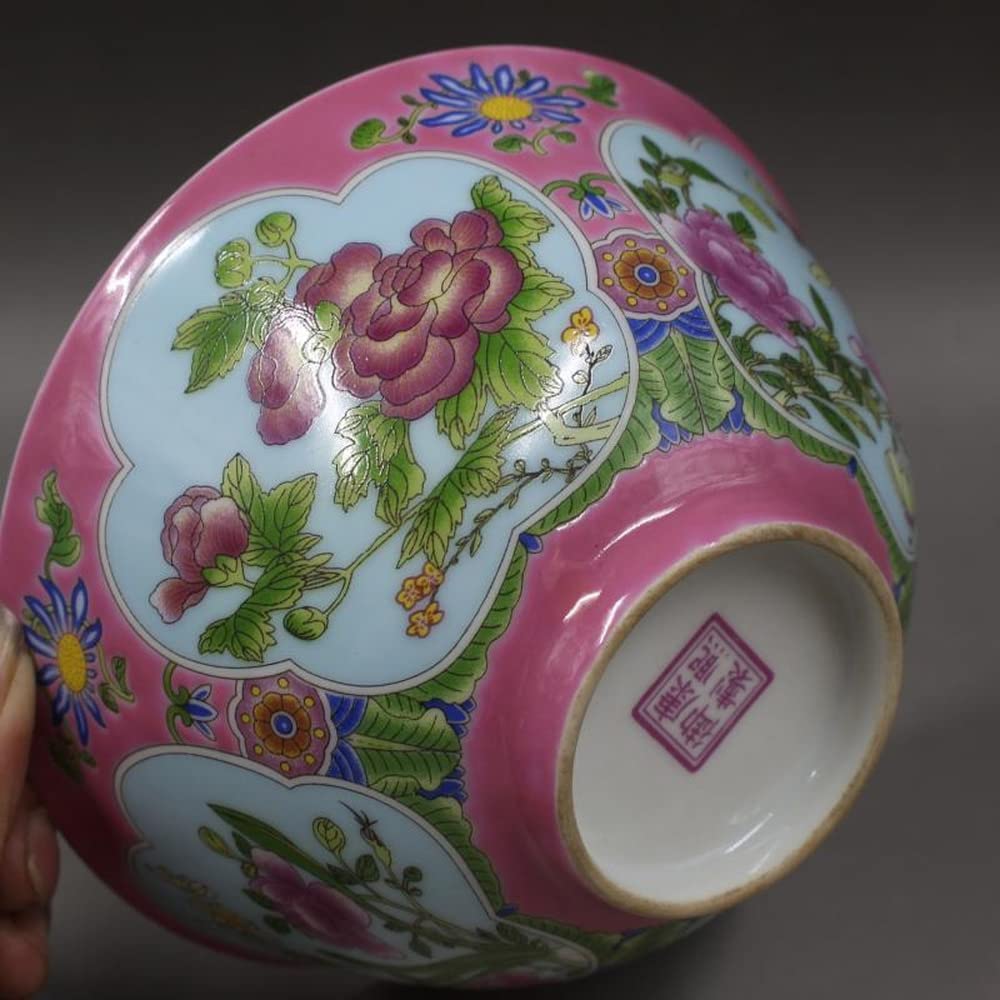 Amazon.co.jp: 15cm 中国 景徳鎮 アンティーク 花柄 ボウル 磁器 家庭